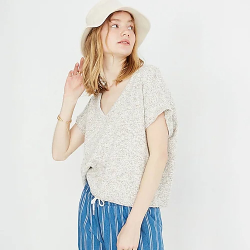 Madewell Marled Ellendale Sweater Tee, Small